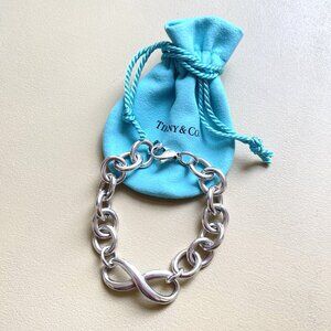 Tiffany & Co. Bracelet Silver Infinity Large Heavy Link with Pouch